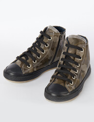 Kamuflaj Yeşil Erkek-Kız Sneakers - 1