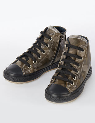 Kamuflaj Yeşil Erkek-Kız Sneakers - 1
