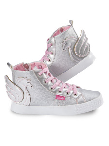Kanatlı Unicorn Gümüş Kız Çocuk Sneakers - Denokids
