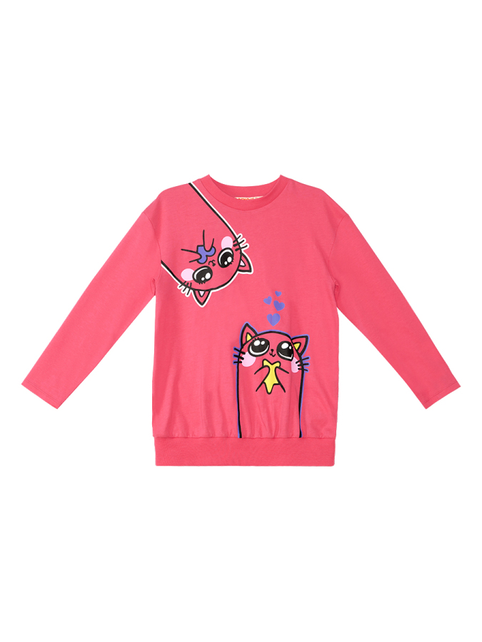 Kanka Kediler Kız Çocuk T-shirt Tayt Takım - 5