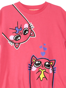 Kanka Kediler Kız Çocuk T-shirt Tayt Takım - 8