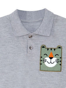Kaplan Erkek Çocuk Yazlık Polo Yaka T-shirt Gabardin Şort Takım - 8