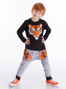 Kaplan Pençesi Erkek Çocuk Kışlık T-shirt Pantolon Takım - Denokids