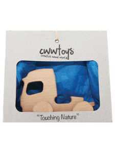 Kargo Tır Boyasız Ahşap Oyuncak, Masif Kayın, 18 Ay+ - CwwToys