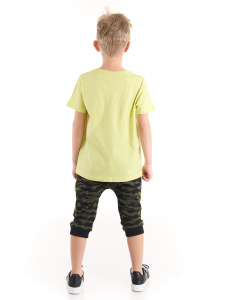 Kaşif Kurt Erkek Çocuk T-shirt Kapri Şort Takım - 3