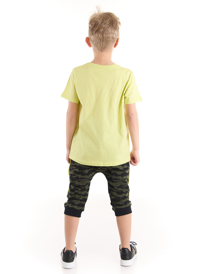 Kaşif Kurt Erkek Çocuk T-shirt Kapri Şort Takım - 3