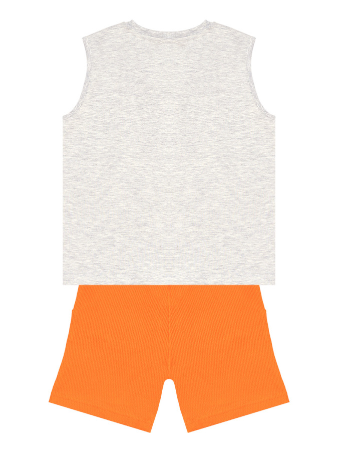 Kaykay Dino Erkek Çocuk Yazlık Kolsuz T-shirt Şort Takım - 5