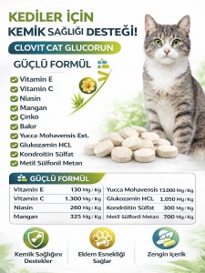 Kedi Glucorun – Kediler İçin Eklem, Kalça & Kemik Glukozamin Takviyesi 90 Tablet - 3