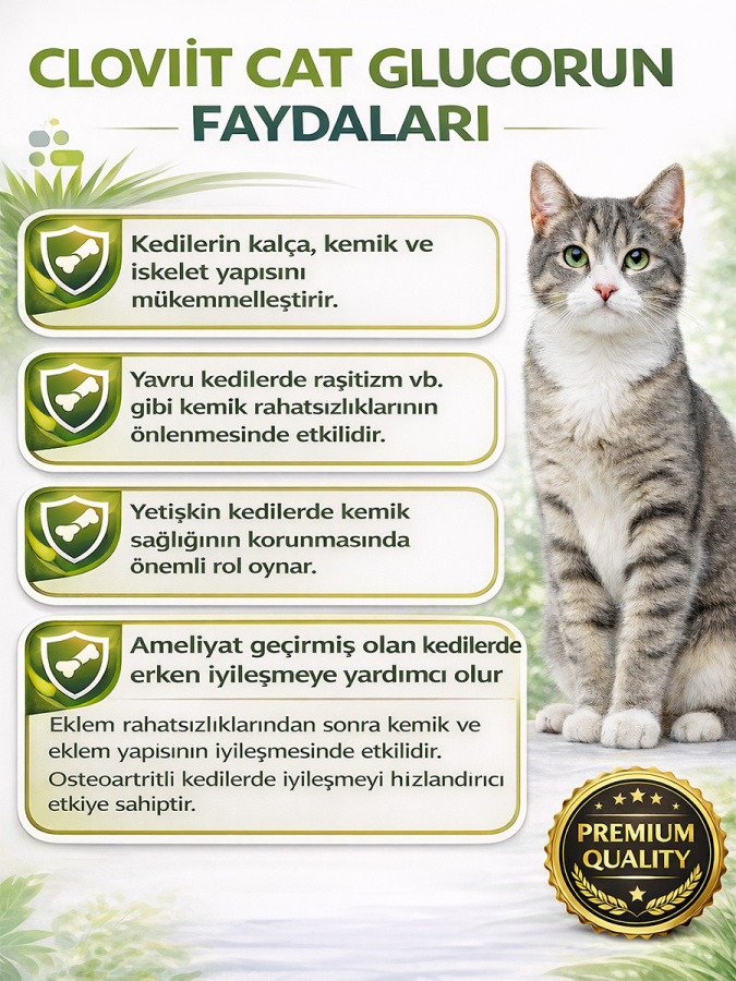 Kedi Glucorun – Kediler İçin Eklem, Kalça & Kemik Glukozamin Takviyesi 90 Tablet - 2