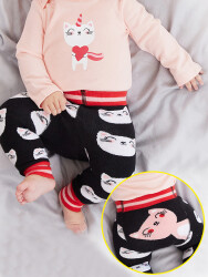 Cat Baby Girl Leggings - Denokids