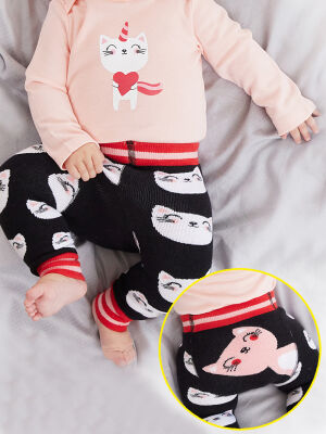 Cat Baby Girl Leggings - 1