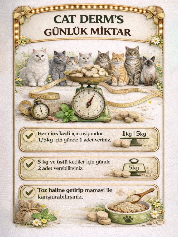 Kedi Multivitamin & Aminoasit Takviyesi – Yavru, Yetişkin, Hamile ve Yaşlı Kediler İçin 90 Tablet - 4