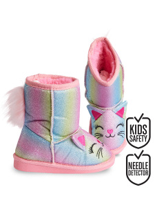 Kedi Renkli Simli Kız Çocuk Bot - Denokids