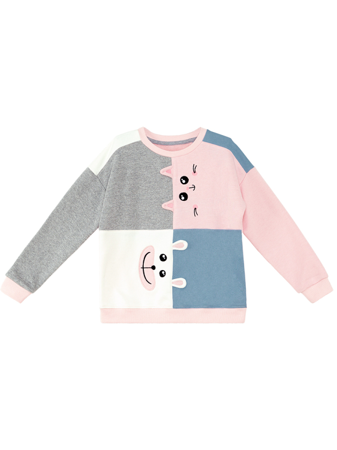 Kedi Ve Ayıcık Kız Çocuk Sweatshirt - 3