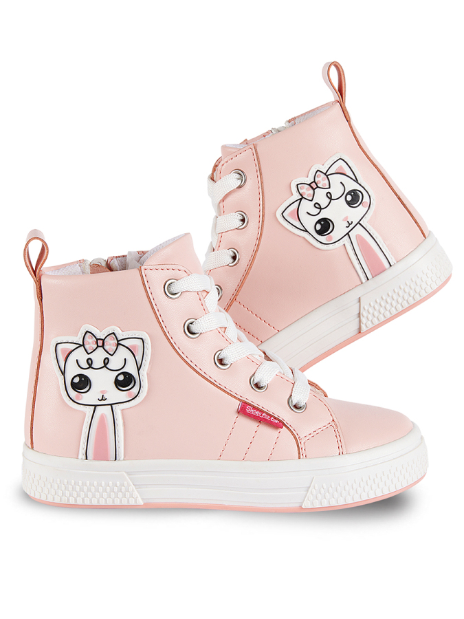 Kedicik Pembe Kız Çocuk Sneakers Spor Ayakkabı - 1