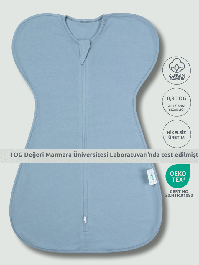 Kelebek Kundak Uyku Tulumu - 0,3 Tog - Buz Mavisi - 1