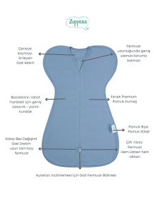 Kelebek Kundak Uyku Tulumu - 0,3 Tog - Buz Mavisi - 2