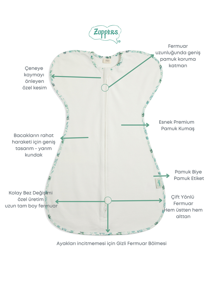 Kelebek Kundak Uyku Tulumu - 0,3 Tog - Leaf - 2