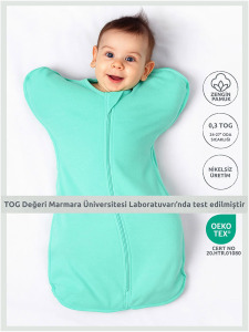 Kelebek Kundak Uyku Tulumu - 0,3 Tog - Nil Yeşili - Zuppers