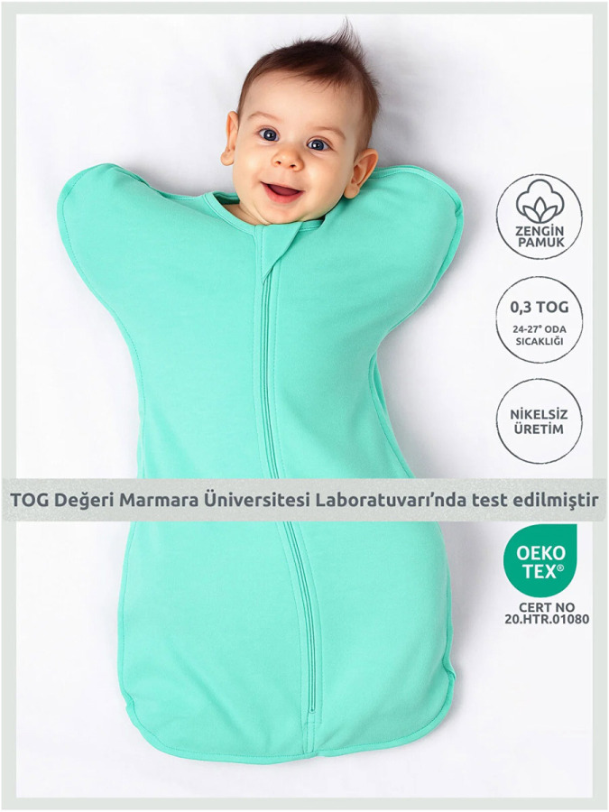 Kelebek Kundak Uyku Tulumu - 0,3 Tog - Nil Yeşili - 1