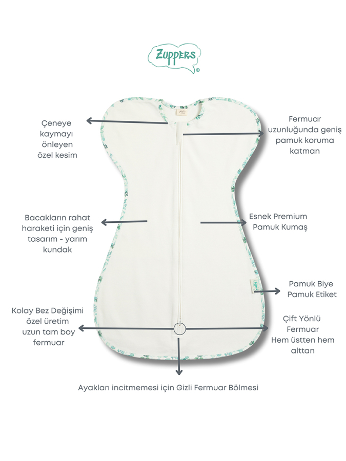 Kelebek Kundak Uyku Tulumu - Leaf - 1 Tog - 2