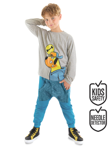 Kemik Köpek Erkek Çocuk T-shirt Pantolon Takım - Denokids