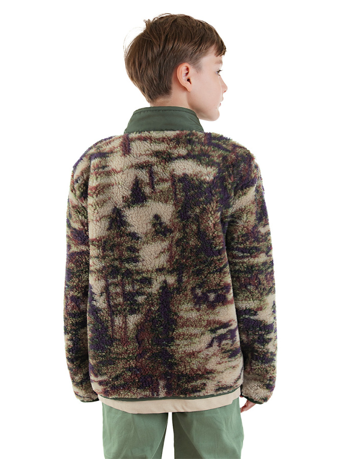 Khaki Boy Plush Coat - 2