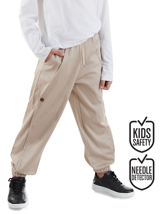 Khaki Boy Twill Cotton Trousers - 1