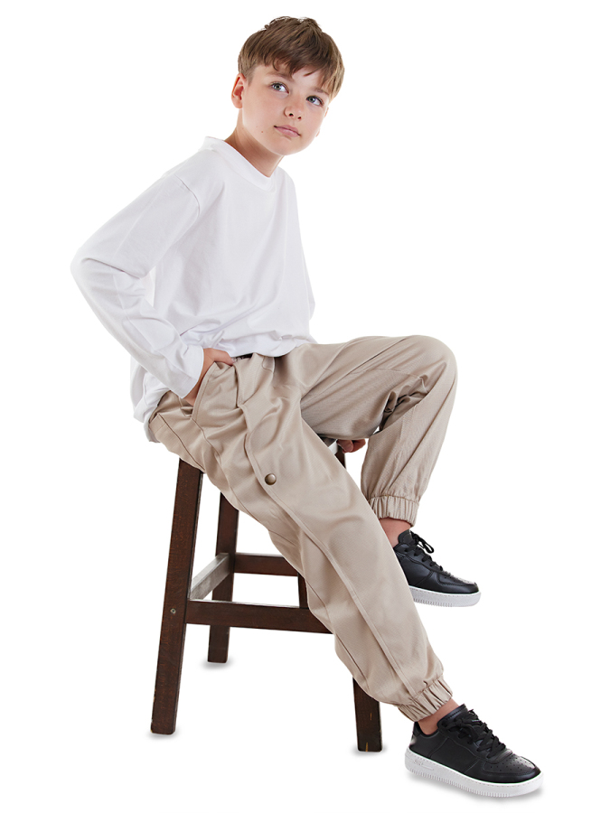 Khaki Boy Twill Cotton Trousers - 5