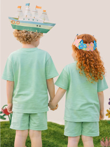 Kids Unisex T-shirt Mint Oversize - 2