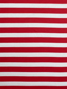 Kırmızı Beyaz Çizgili 2 İplik Kumaş - 2