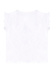 Fırfırlı Kırmızı Gelincik Kız Çocuk Yazlık T-shirt Tayt Takım - 6