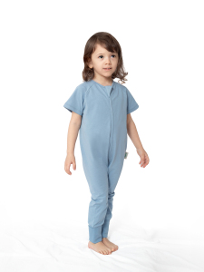 Kısa Kollu Yazlık Çocuk Uyku Tulumu 0,3 TOG Mavi - 2