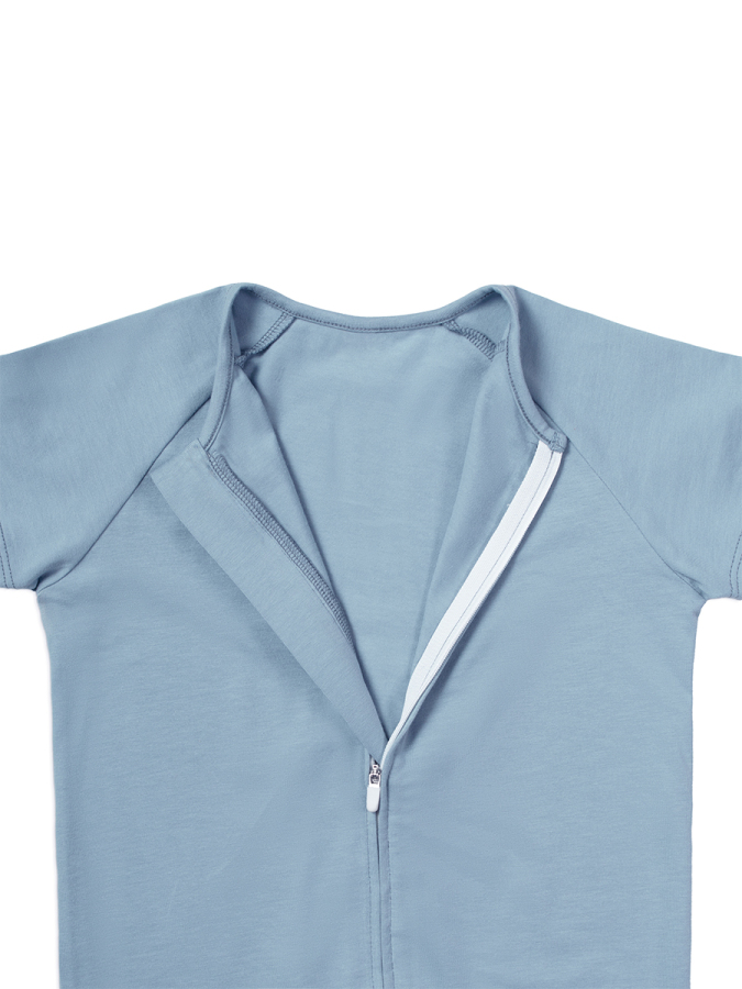 Kısa Kollu Yazlık Çocuk Uyku Tulumu 0,3 TOG Mavi - 4