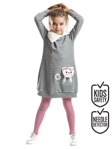 Kitten on Pocket Girl Dress - MSHB&G