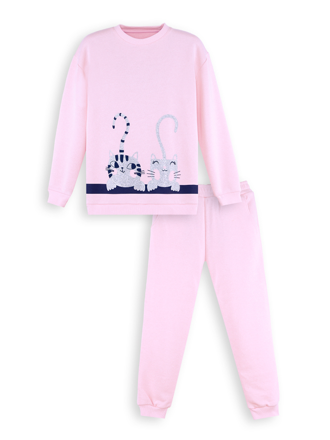 Kitties Girl Pink Tracksuit - 3