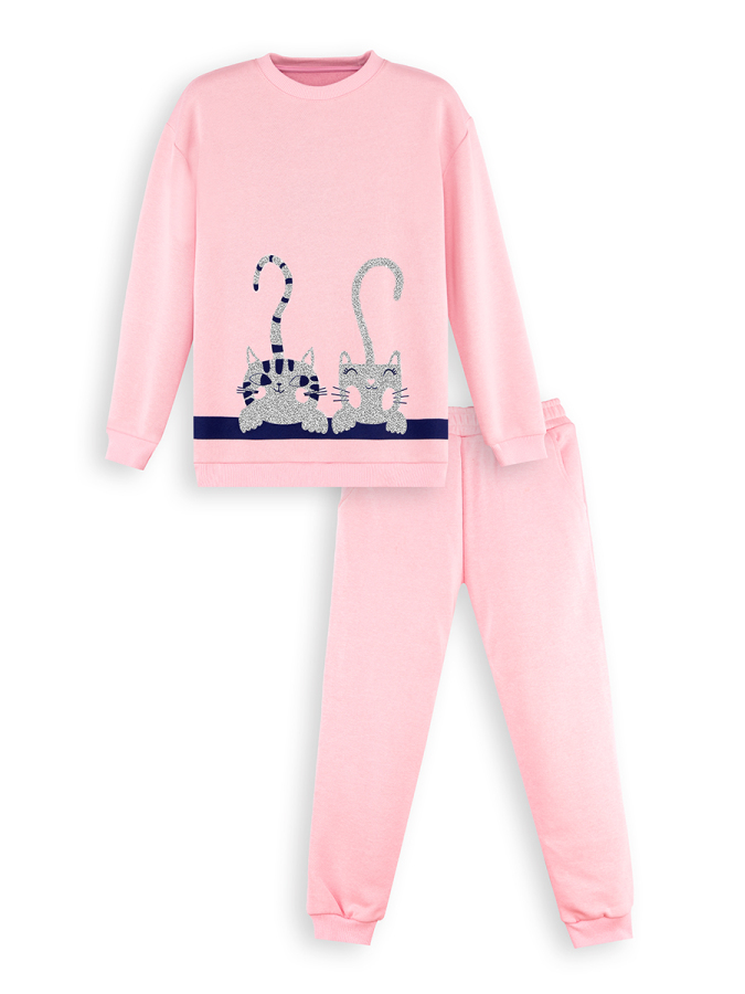 Kitties Girl Pink Tracksuit - 3
