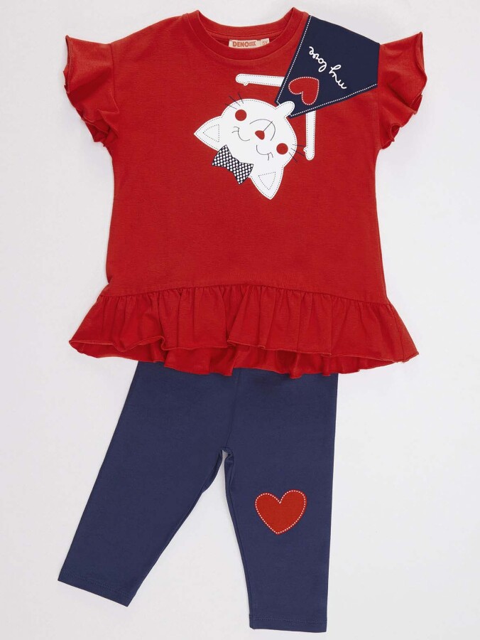 Kitty Girl T-shirt&Leggings Set - 4