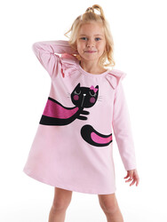 Kitty Pink Girl Dress - Thumbnail