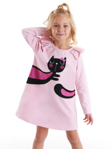 Kitty Pink Girl Dress - Denokids