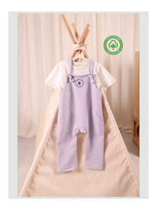 Kız Bebek Salopet Tulum ve Tişört Takım - Lila - Zuppers