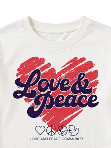 Kız Çocuk İkili Tayt Takım Kalpli Pamuklu T-shirt ve Tayt Eğlenceli Tasarım (5-10 Yaş) - 7