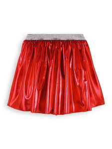 Kız Çocuk Metalik Parlak Kırmızı Etek 5-10 Yaş - 3