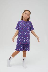 Kız Çocuk Kısa Kollu Şortlu Pamuklu Pijama Takımı - Hello Kitty