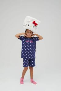 Kız Çocuk Kısa Şortlu Pamuklu Pijama Takımı - Hello Kitty