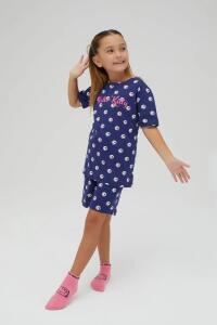 Kız Çocuk Kısa Şortlu Pamuklu Pijama Takımı - 2