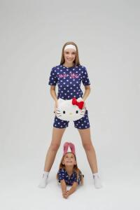 Kız Çocuk Kısa Şortlu Pamuklu Pijama Takımı - 4