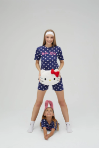 Kız Çocuk Kısa Şortlu Pamuklu Pijama Takımı - 4