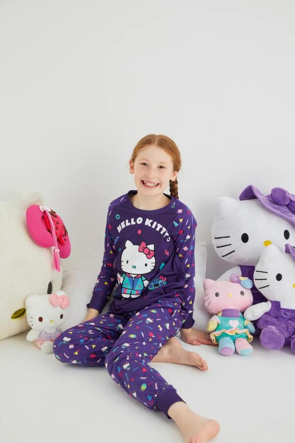 Kız Çocuk Kız Uzun Kol 100% Pamuklu Pijama Takımı - 4