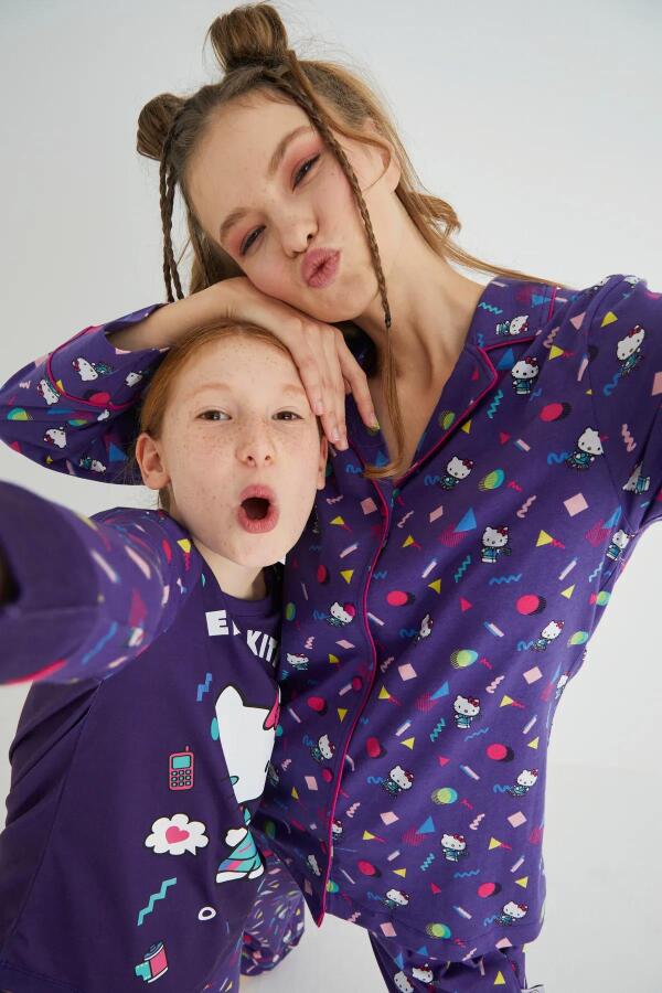 Kız Çocuk Kız Uzun Kol 100% Pamuklu Pijama Takımı - 5